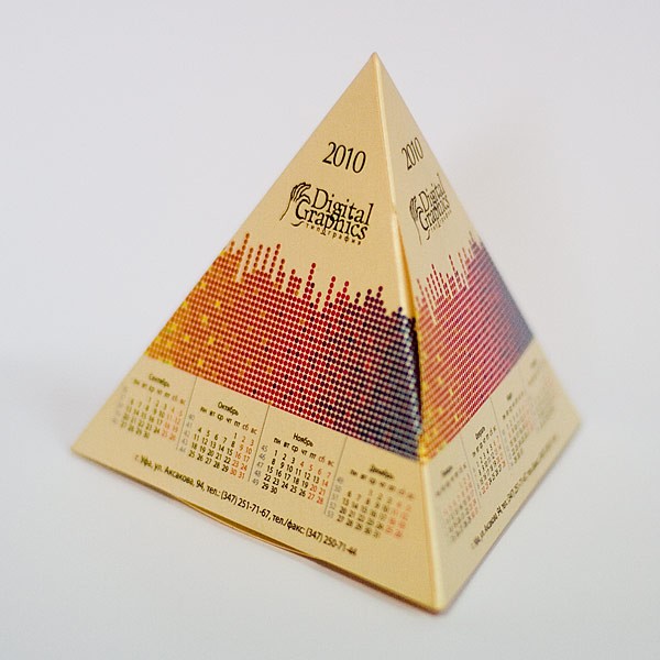 Календарь в виде пирамиды : изготовление на заказ в Уфе